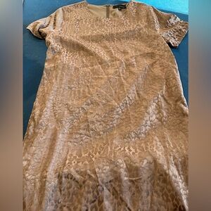 Anthropology Lost April champagne silky dress small